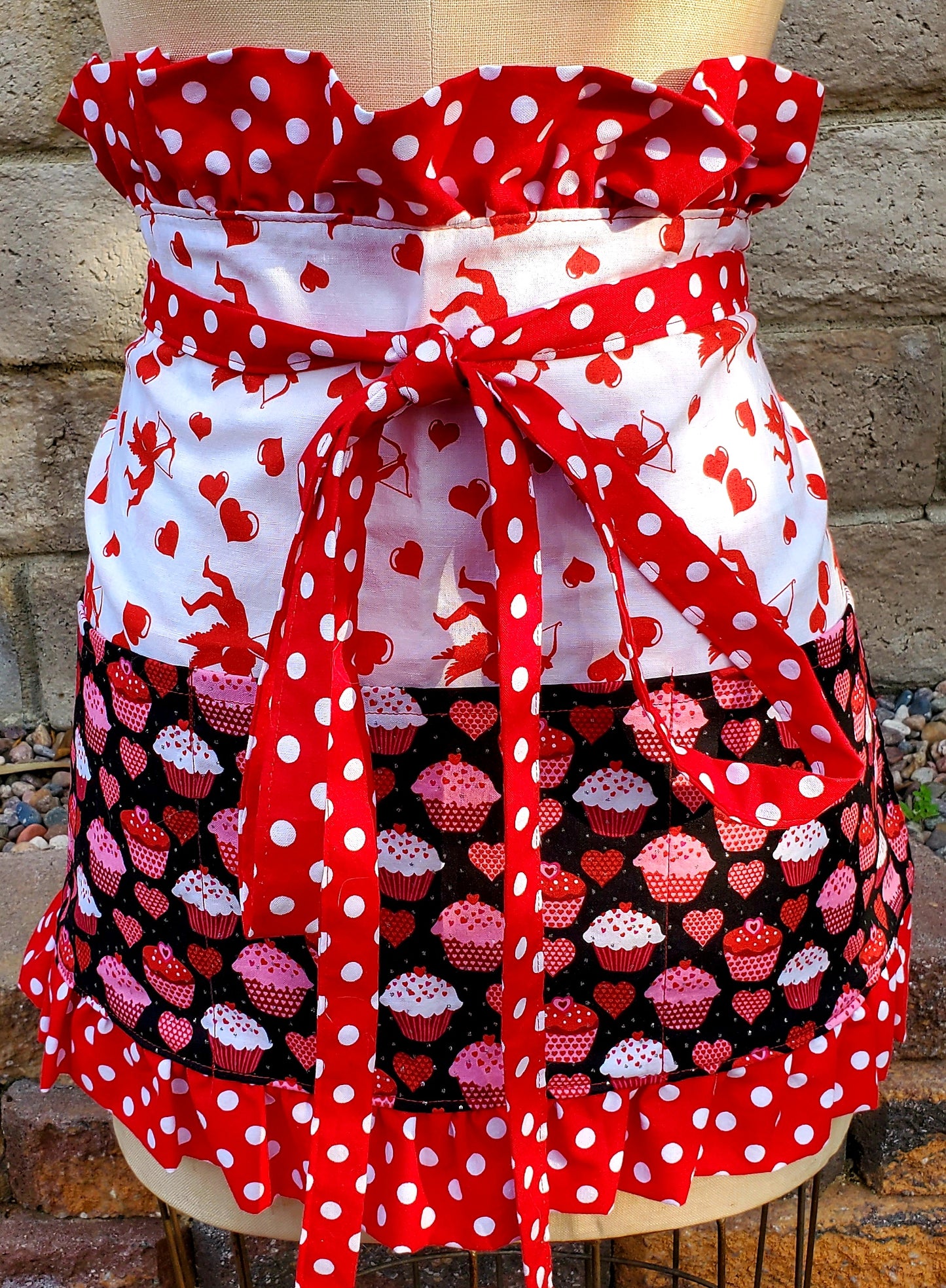 Cupcakes and Cupid Ruffled Shorty